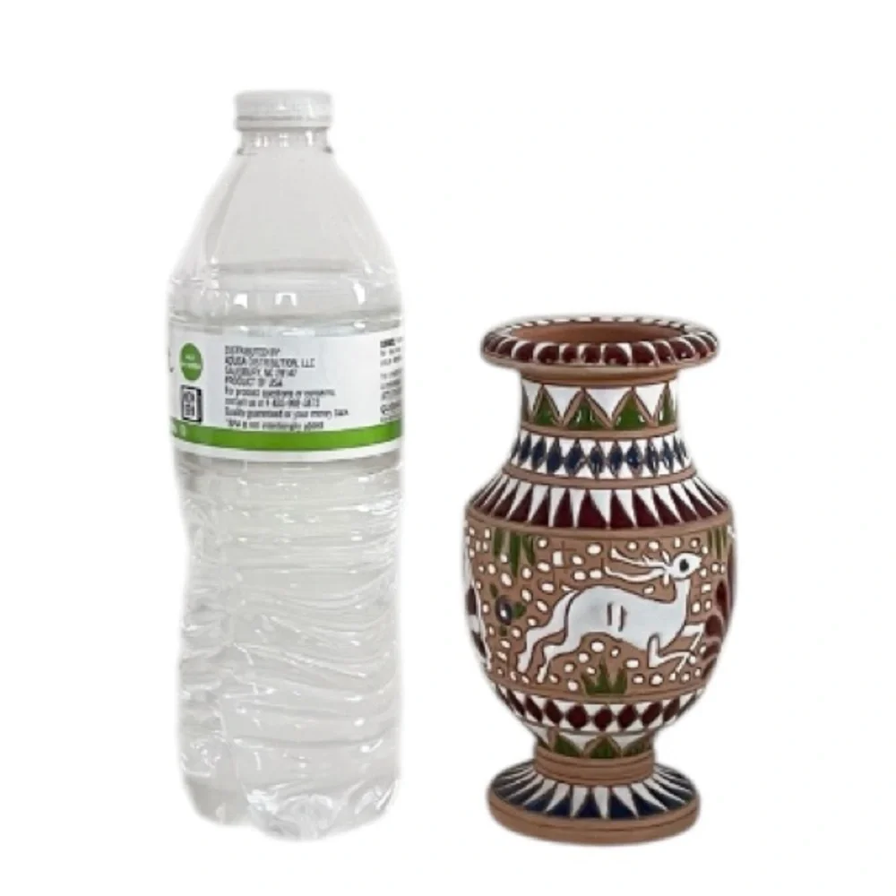 Handcrafted Greek Mythology Multicolor Pottery Home Decor Vase